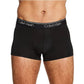 Pacote com 3 cuecas Calvin Klein masculinas de microfibra elástica de cintura baixa, pretas, tamanho médio