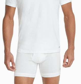 Camiseta Nike Masculina Everyday Stretch Gola V, Pacote com 2, Branca, Tamanho P