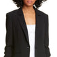 Cinq À Sept Blazer Khloe Manga Franzida Feminino Preto Tamanho 0