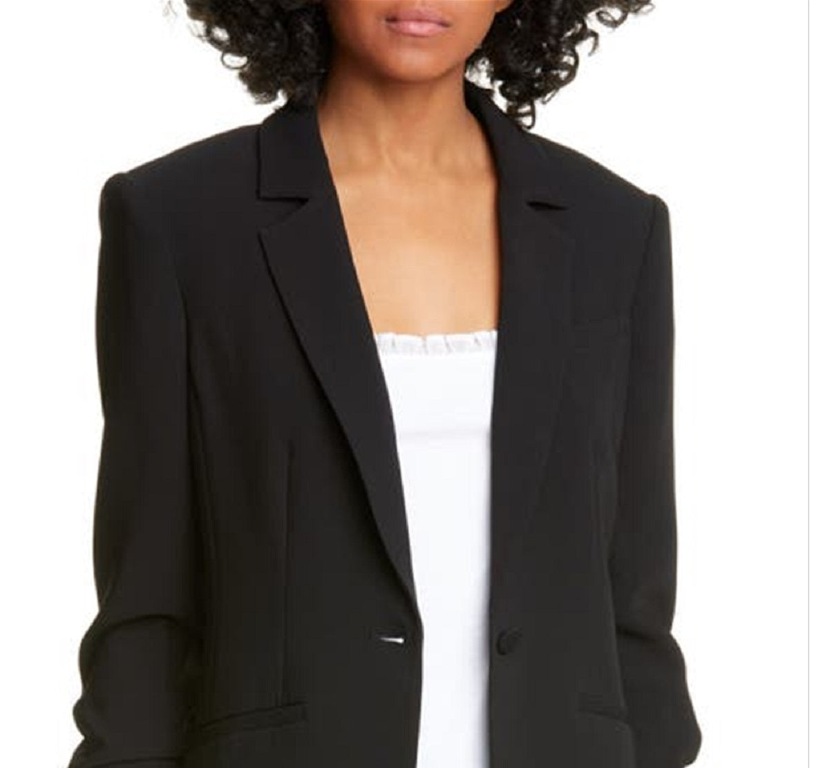 Cinq À Sept Blazer Khloe Manga Franzida Feminino Preto Tamanho 0