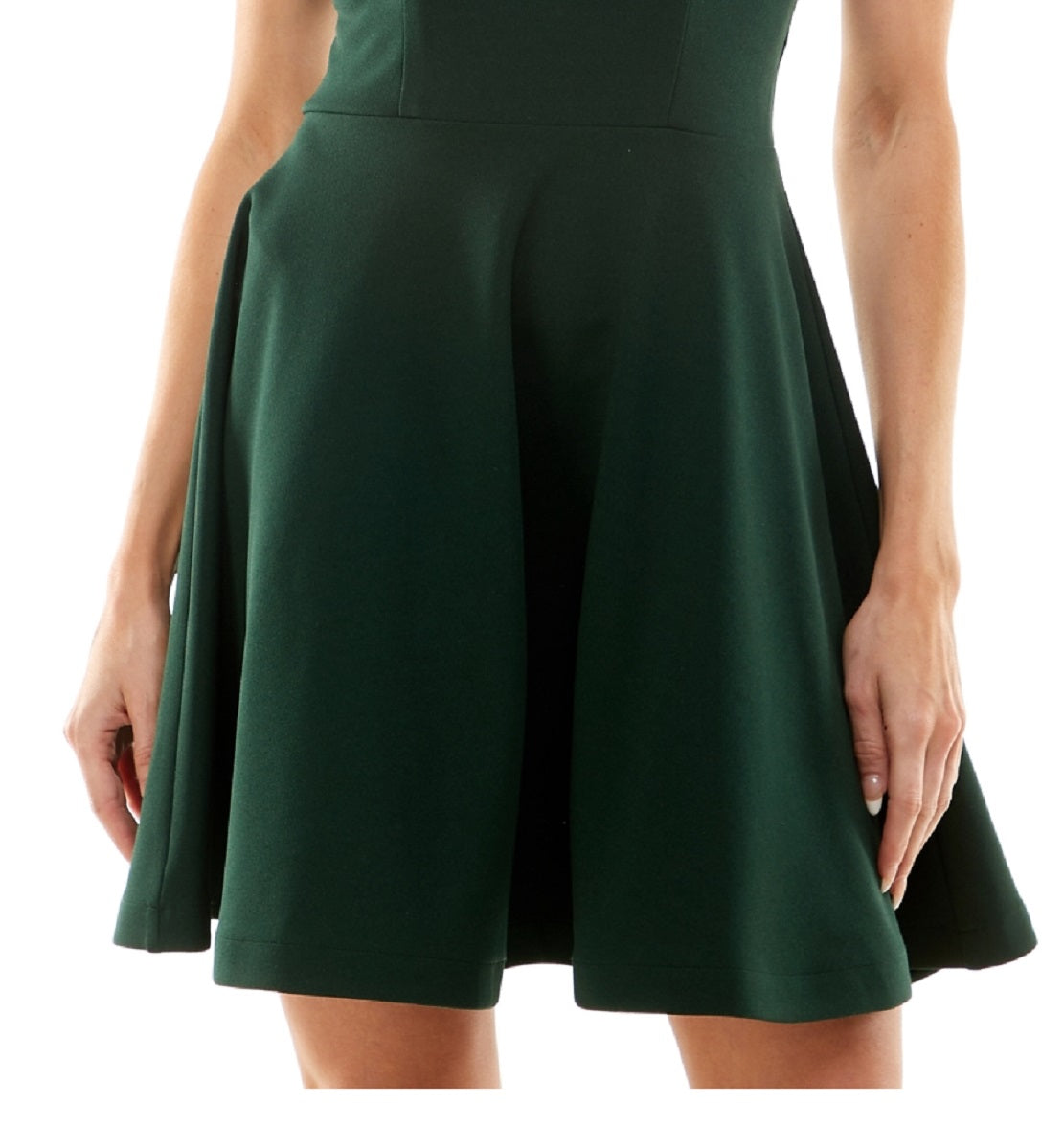 Vestido de crepe estilo cai-cai com decote halter B Darlin Junior, verde, tamanho 15-16