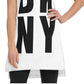 Túnica feminina DKNY com estampa gráfica explodida, branca, tamanho pequeno