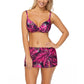 Island Escape Feminino Estampa Tropical Suporte de Busto Completo Push Up Copas Removíveis Ajustável Praia Bound Underwire Maiô Top Preto Tamanho 10