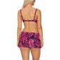 Island Escape Feminino Estampa Tropical Suporte de Busto Completo Push Up Copas Removíveis Ajustável Praia Bound Underwire Maiô Top Preto Tamanho 10