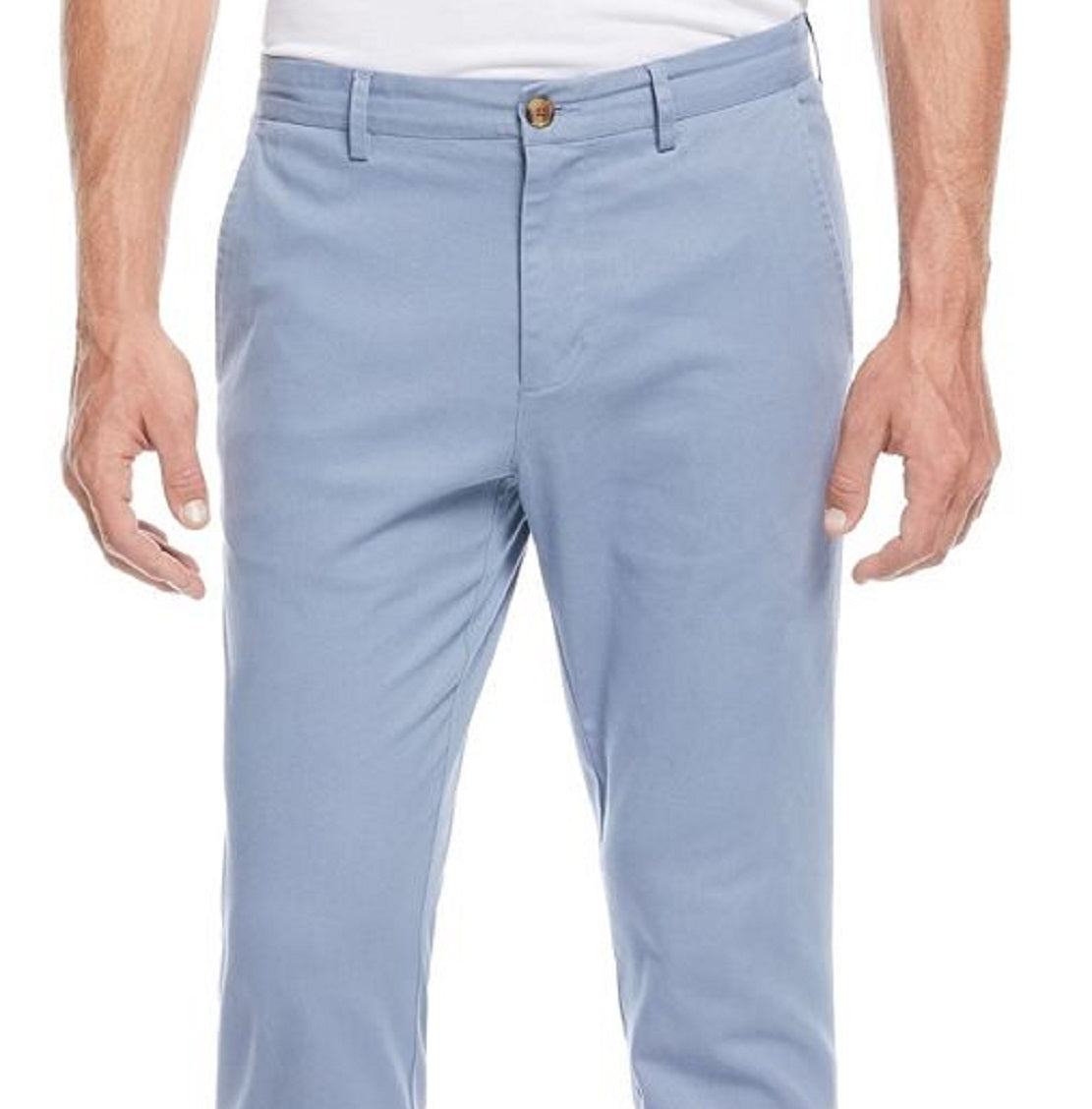Calça chino masculina Perry Ellis, azul, tamanho 38x32