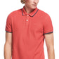 Camisa polo masculina Perry Ellis com gola alta lisa, vermelha, tamanho pequeno