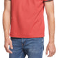 Camisa polo masculina Perry Ellis com gola alta lisa, vermelha, tamanho pequeno