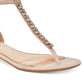 Sandálias de festa Badgley Mischka Gaby Flat para mulheres, marrom, tamanho 7 M