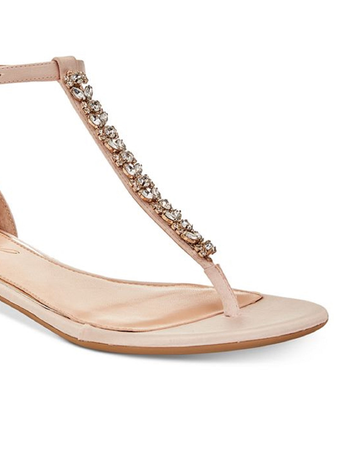 Sandálias de festa Badgley Mischka Gaby Flat para mulheres, marrom, tamanho 7 M