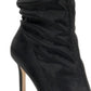 Badgley Mischka Tênis Ronnie Fabric Feminino Bico Fino Cano Médio Preto Tamanho 8,5