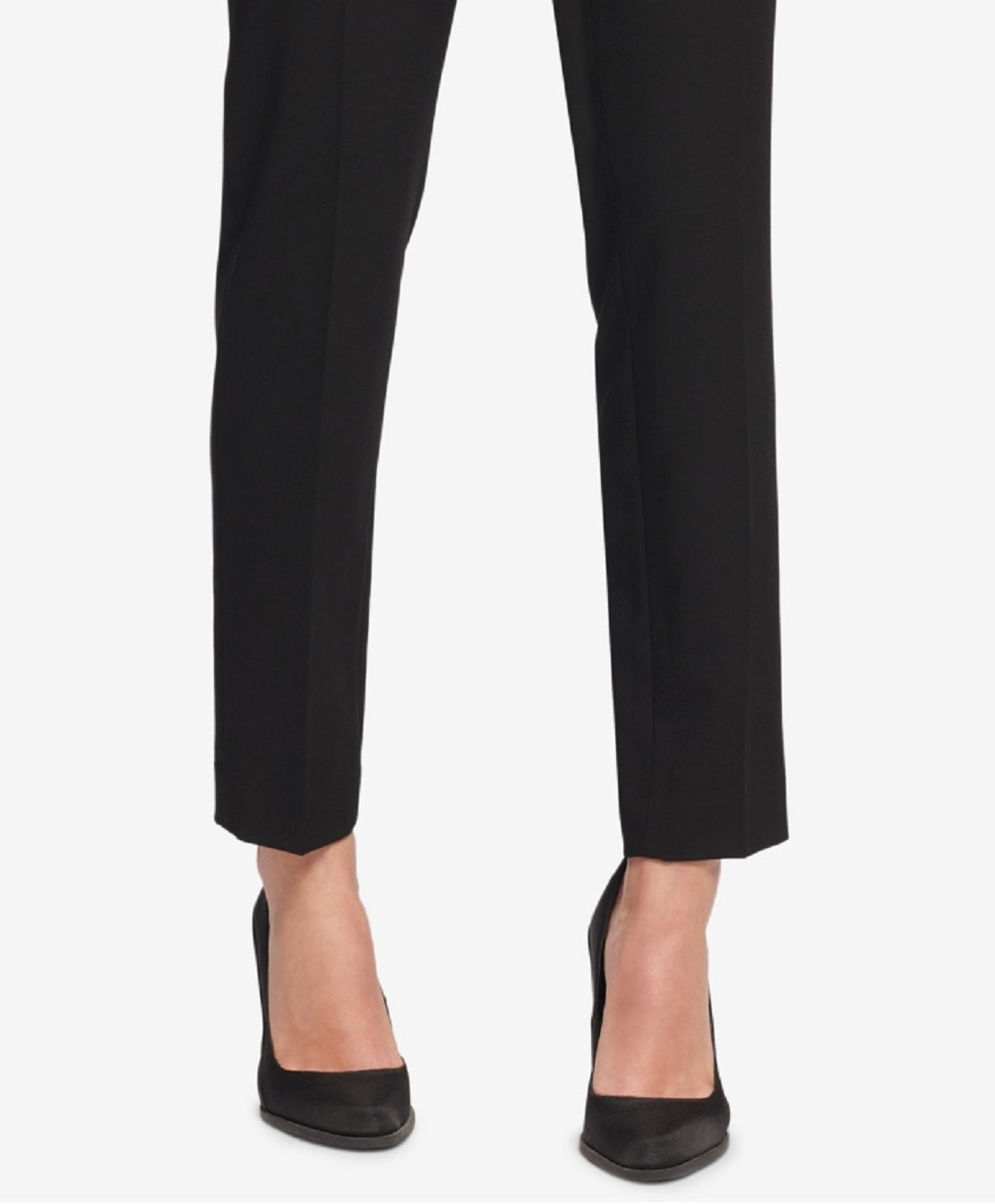 Calça DKNY Essex Slim Leg Feminina Preta Tamanho 18