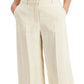 Calça feminina Weekend Max Mara Andreis Linen Wide Leg Marrom Tamanho 14