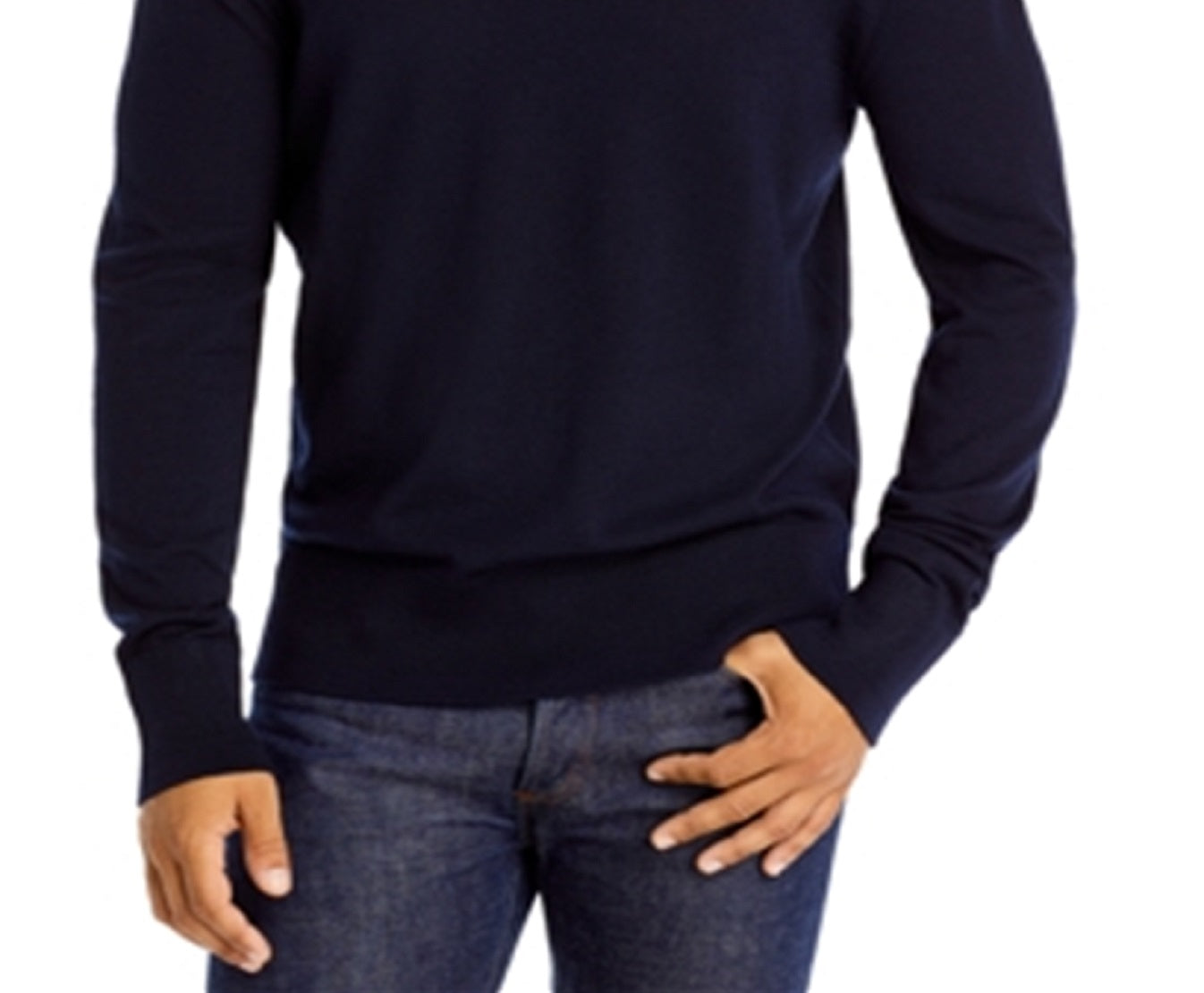 Moncler Suéter Masculino Gola Alta Azul Tamanho Médio