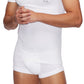 Pacote com duas camisetas masculinas AX Armani Exchange de algodão elástico com decote em V, tamanho P, brancas