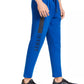Calça de moletom masculina AX Armani Exchange com ajuste reto e pregas e estampa de logotipo, azul, tamanho extragrande