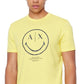 Camiseta Masculina Exclusiva A|X Armani Exchange Smiley Graphic Amarela Tamanho Grande