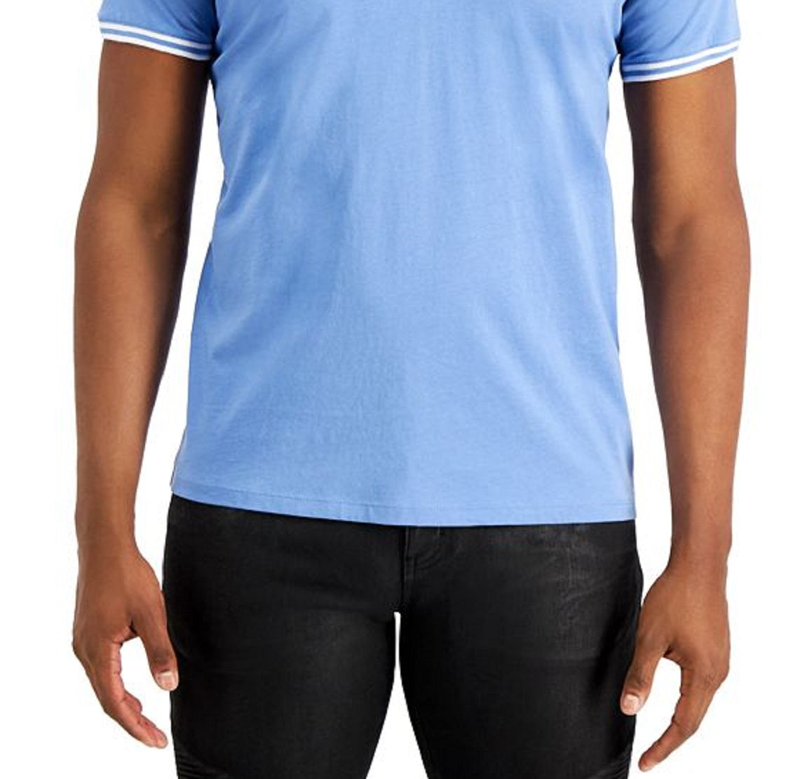 Camisa Polo Masculina A|X Armani Exchange com Zíper e Logotipo Roxo Tamanho Grande