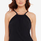 Maiô feminino Magicsuit Parker com saia, preto, tamanho 14