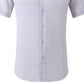 Camisa social masculina Tom Baine Slim Fit de manga curta e botões, tamanho X-G