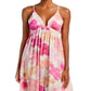 Vestido longo feminino Tiare Hawaii Gracie Tie Dye Cover Up Laranja Tamanho Único