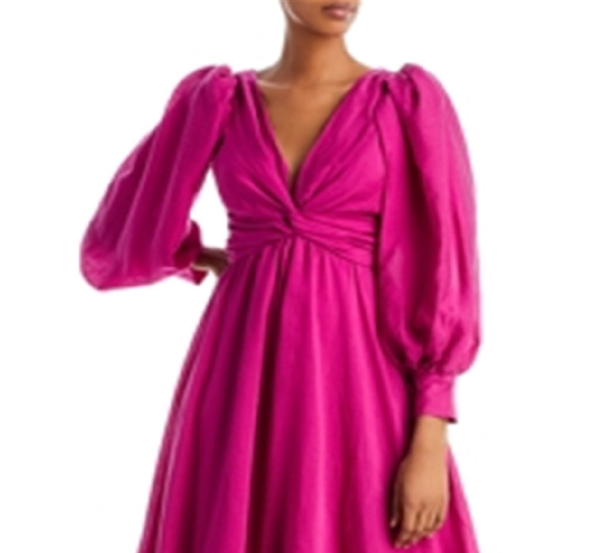 Vestido midi feminino Frida com costas abertas, rosa, tamanho P, Sabina Musayev