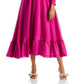 Vestido midi feminino Frida com costas abertas, rosa, tamanho P, Sabina Musayev