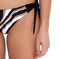 Calcinha Trina Turk Swim Vivant Soft com amarração lateral, preta, tamanho 6