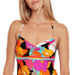 Trina Turk Trina Turk Feminino Gemini Estampado Halter Tankini Top Maiô Rosa Tamanho 4