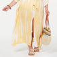 Vestido de saída de praia Raviya para mulheres, tamanho 1X, amarelo, tie-dye