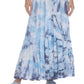 Vestido de banho longo sem alças com estampa tie-dye Raviya feminino, azul, tamanho médio