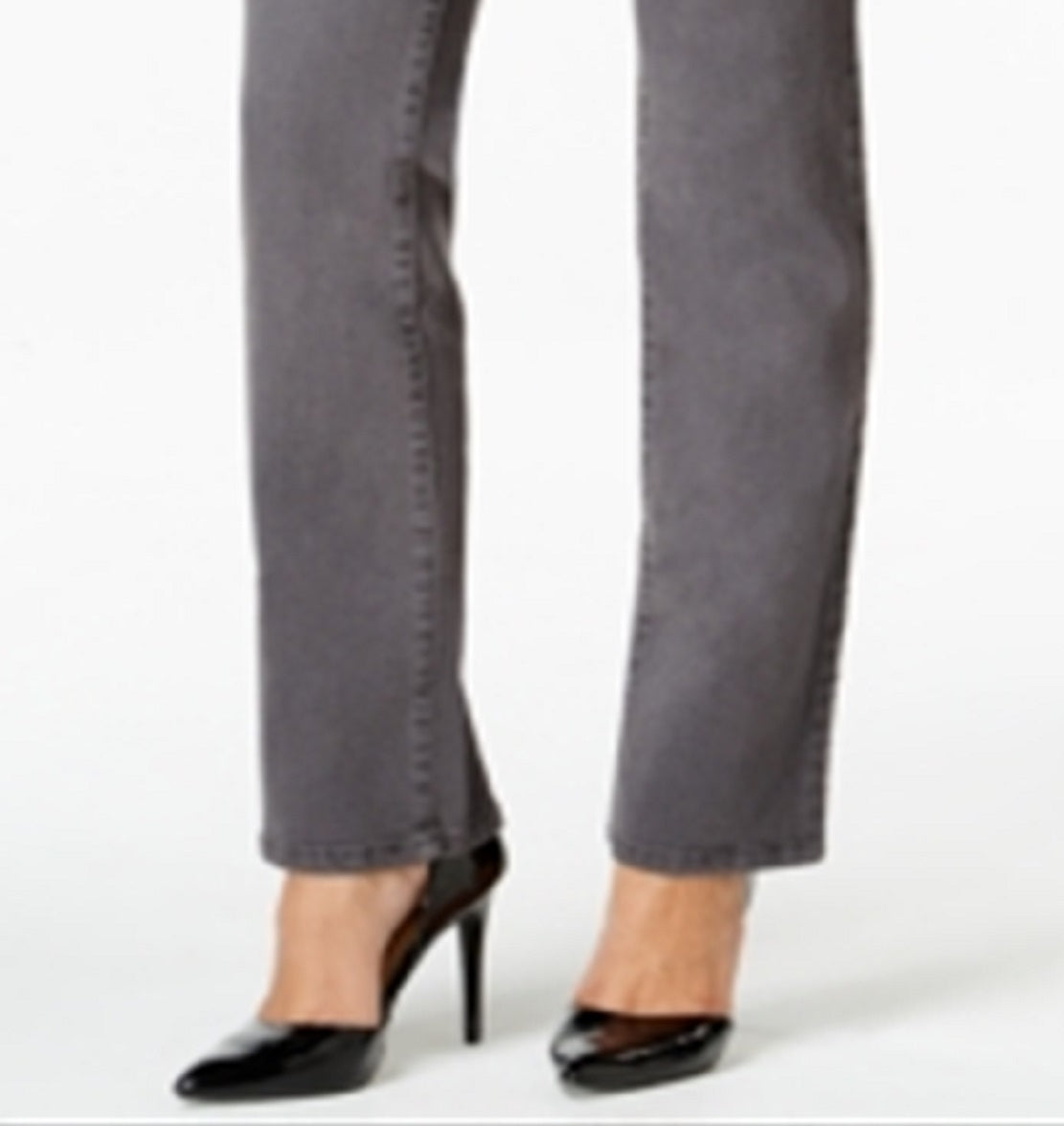 Calça jeans feminina Charter Club Lexington reta cinza tamanho 6