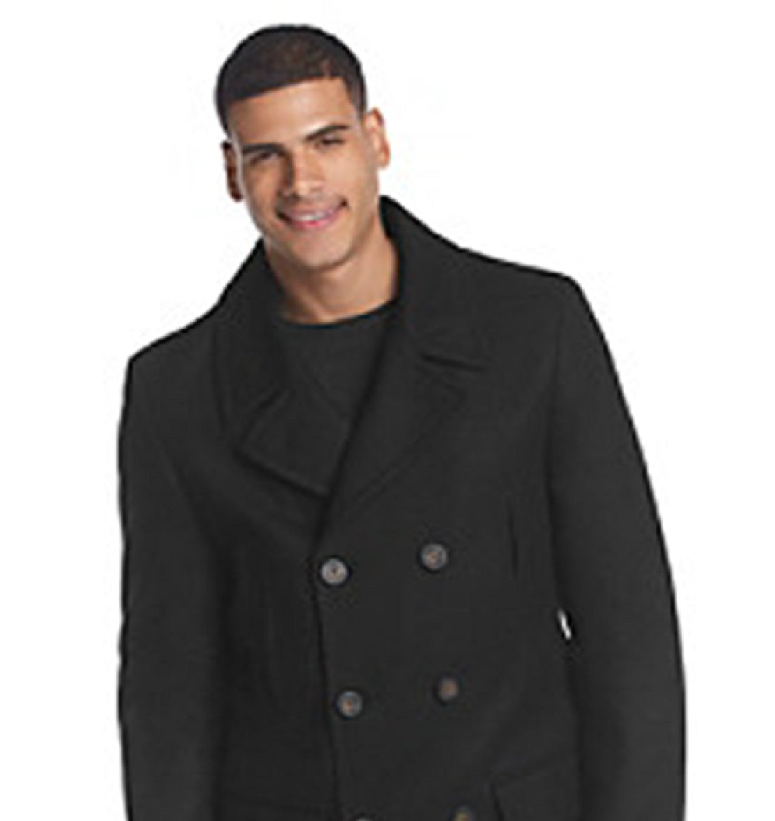 Ralph Lauren Casaco de lã masculino preto tamanho 42