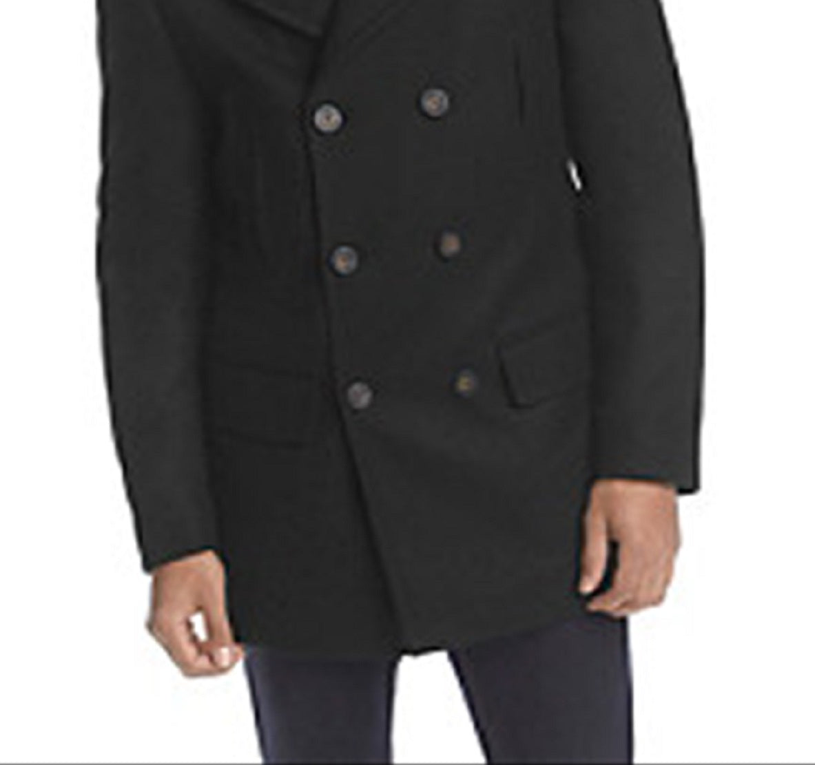 Ralph Lauren Casaco de lã masculino preto tamanho 42