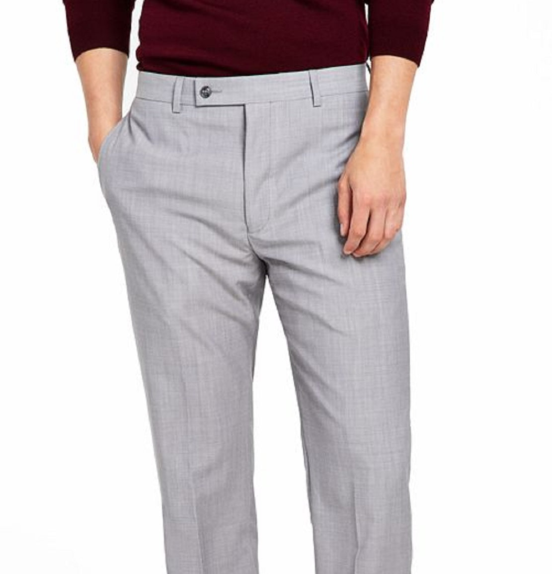 Calça Calvin Klein Masculina Infinite Stretch Solid Slim Fit Cinza Tamanho 38X30