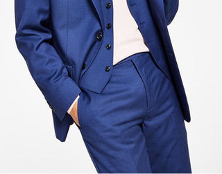 Calvin Klein Infinite Stretch Solid Slim Fit Terno Masculino Azul Tamanho 40