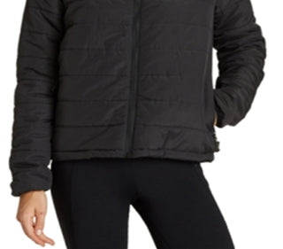 Casaco acolchoado com capuz Billabong Transport feminino, preto, tamanho pequeno