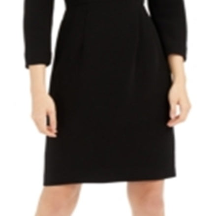 Vestido Mara com decote canoa Weekend Max feminino, preto, tamanho 4