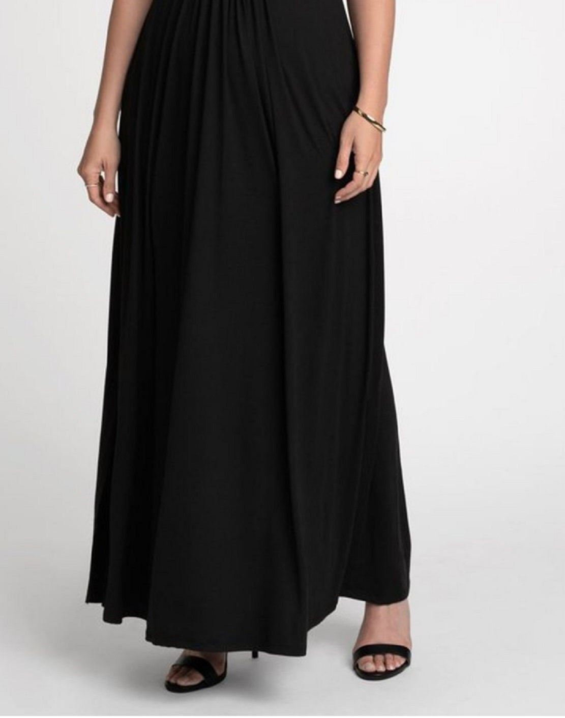 Vestido longo Vienna feminino Kiyonna, preto, tamanho 64