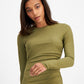 E agora este vestido feminino com babados laterais, verde, tamanho X-S