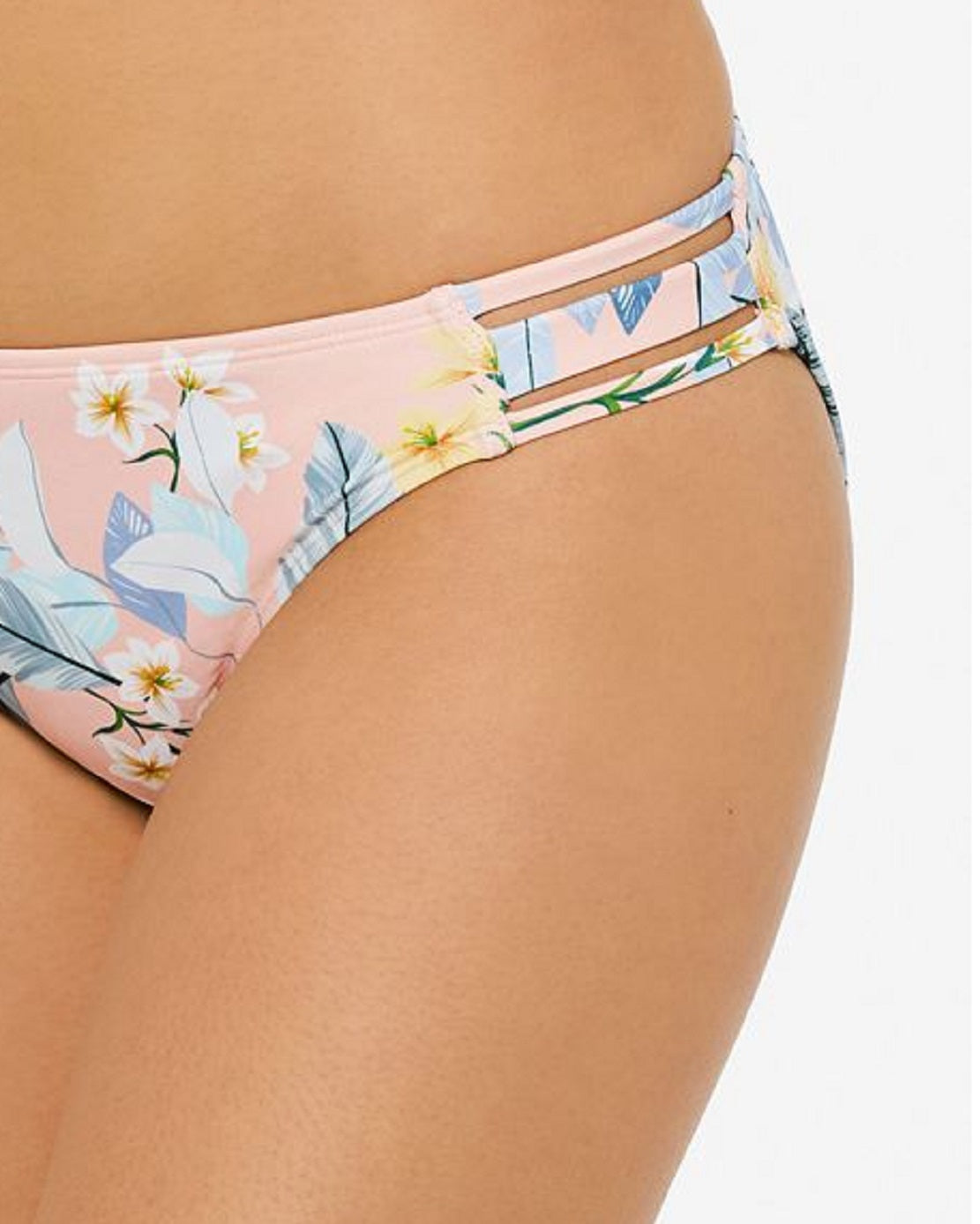 Calcinha de biquíni Hula Honey feminina multicolorida Moana Blossom com tiras rosa