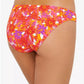 Calcinha de biquíni Hula Honey feminina Bold Bouquet com estampa de anel laranja tamanho médio