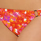 Calcinha de biquíni Hula Honey feminina Bold Bouquet com estampa de anel laranja tamanho médio
