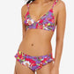 Biquíni Hula Honey Junior's Impressionist Bloom, top de natação roxo, tamanho extrapequeno