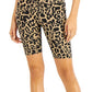 Shorts de ciclismo feminino com estampa de leopardo LNA, preto, tamanho X-S
