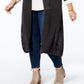 Belldini Cardigan Feminino Plus Pointelle Stitch Duster Cinza Tamanho 1X