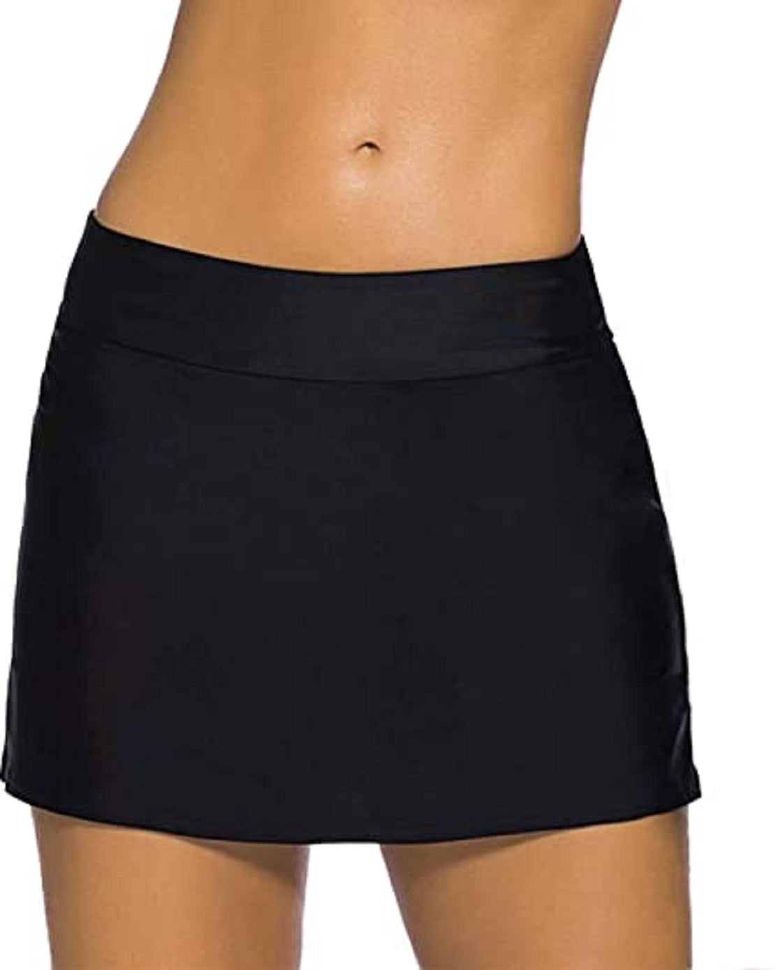 Maiô Reebok Feminino Saia de Natação Preto