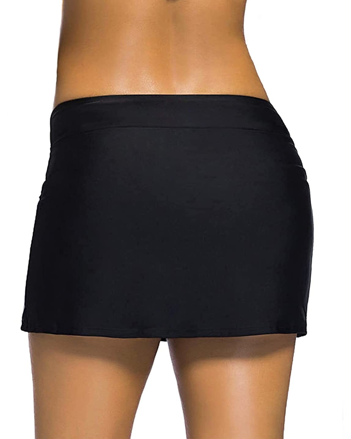 Maiô Reebok Feminino Saia de Natação Preto