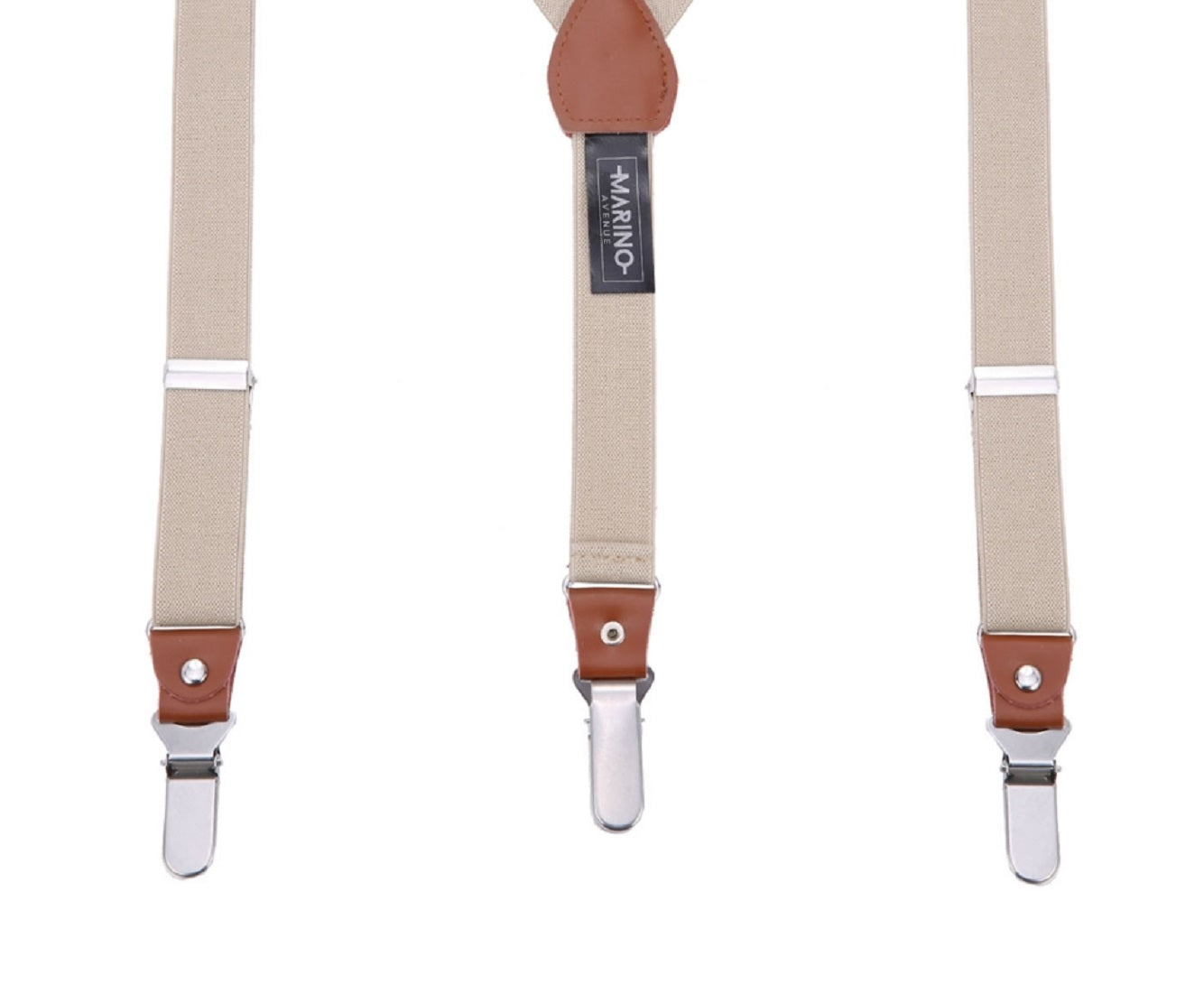 Conjunto de gravata borboleta masculina Mio Marino Snazzy com suspensório marrom tamanho 60