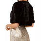 Bolero de pele sintética feminino Aqua Jaket preto tamanho médio