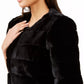Bolero de pele sintética feminino Aqua Jaket preto tamanho médio